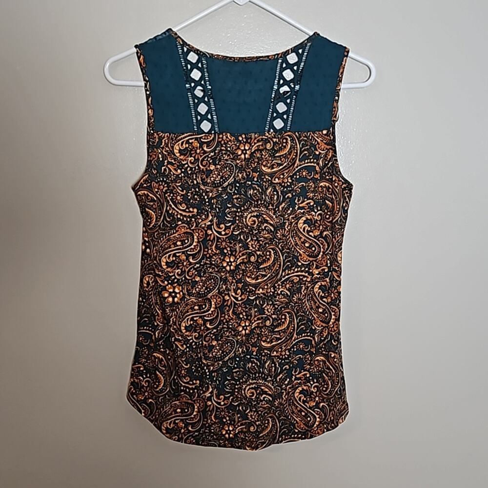 NWT Daniel Rainn Sleeveless Tank Blouse Cutout Detail Sz XS - Picture 8 of 12